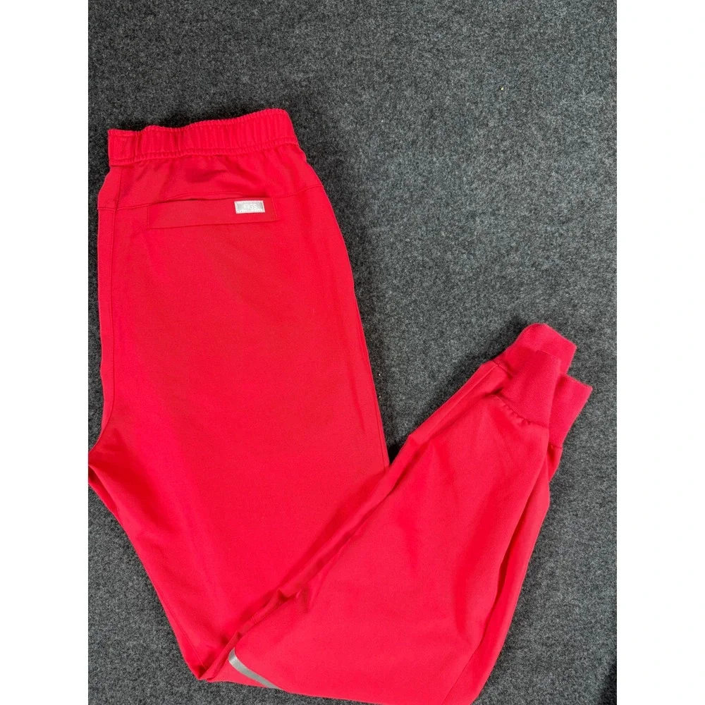 FIGS Scrub Pants Mens Small Red Technical Collection Jogger Reflective Trim